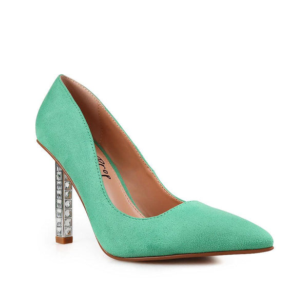 Privileged By J.c. Dossier Acton Green Vegan Suede Pump