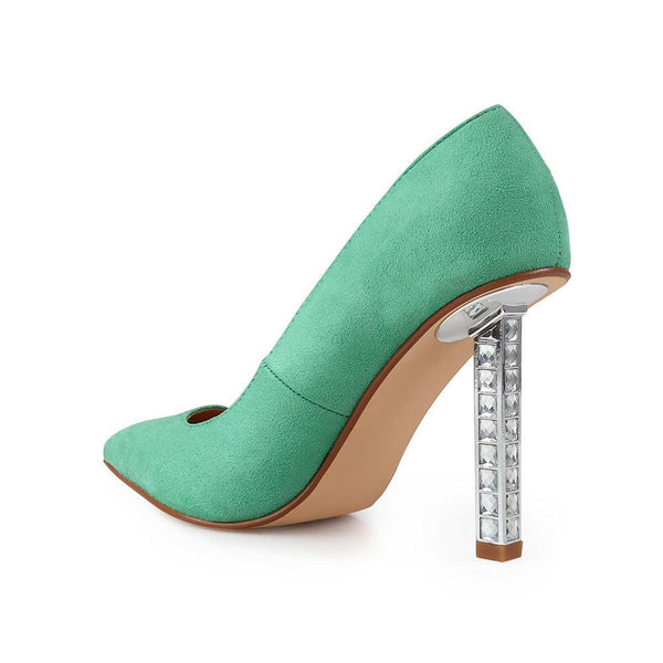Privileged By J.c. Dossier Acton Green Vegan Suede Pump