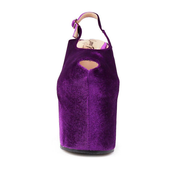 Privileged By J.c. Dossier Admire Purple Velvet Platform