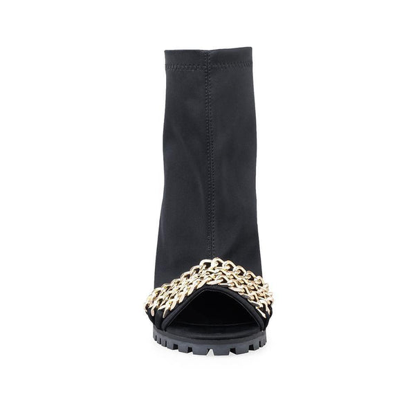 Privileged By J.c. Dossier Afassa Black Heel With Gold Chain