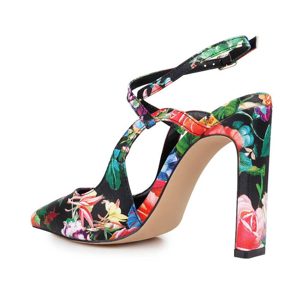 Privileged By J.c. Dossier Aisling Strappy Heel In Tie-Dye