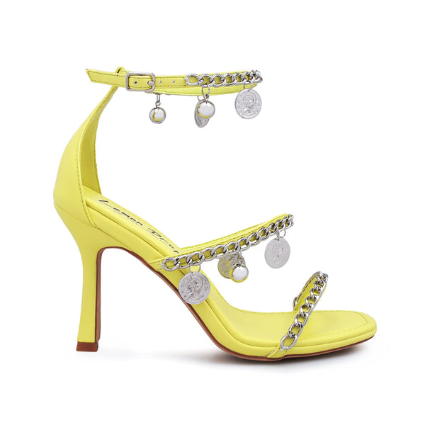 privileged by j.c. dossier Alfonso Yellow Strappy Heel
