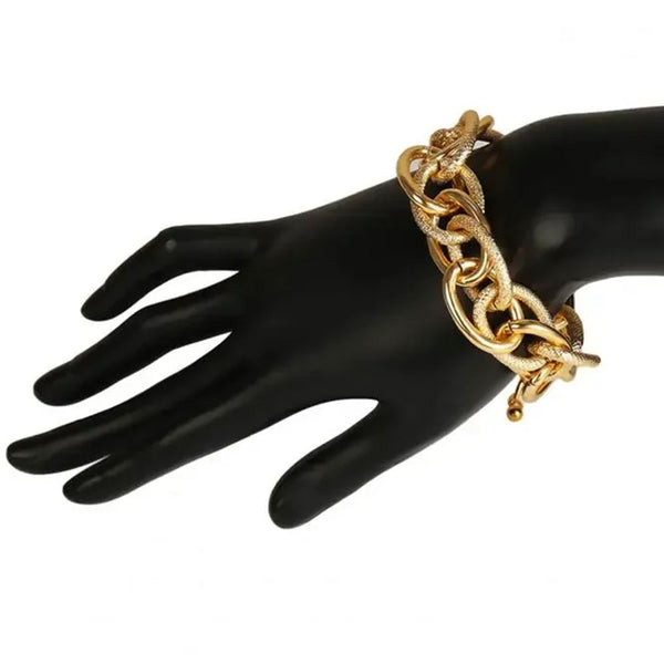 Privileged By J.c. Dossier Alyson Gold Bracelet | Bold Statement Jewelry