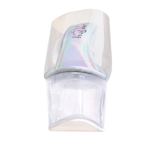 Privileged By J.c. Dossier Amaranth Clear Platform Heels