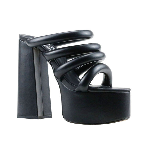 Privileged By J.c. Dossier Andrews Multi Yellow Platform Heels