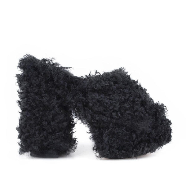 privileged by j.c. dossier Archie Fuzzy Platform Heels in Tan