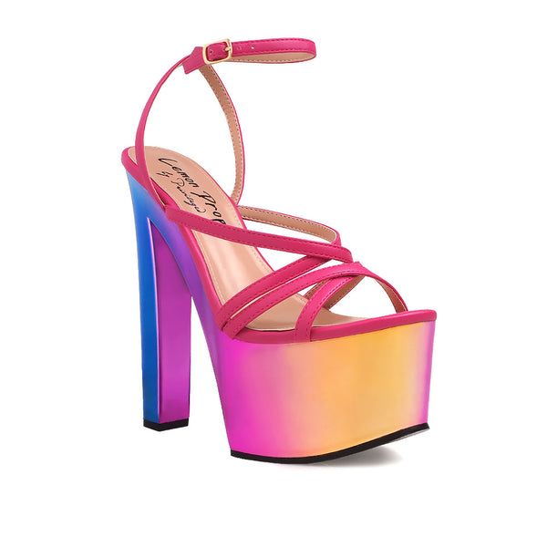 Privileged By J.c. Dossier Arnav Colorful Platform Heels