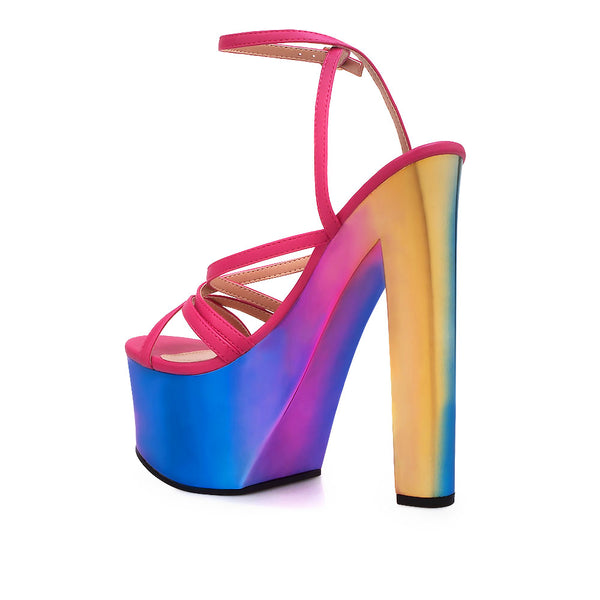 Privileged By J.c. Dossier Arnav Colorful Platform Heels
