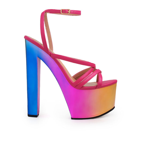 privileged by j.c. dossier Arnav Colorful Platform Heels