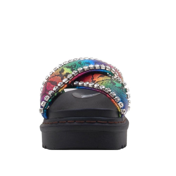 Privileged By J.c. Dossier Artistic Rhinestone Platform Flats - Bold & Trendy