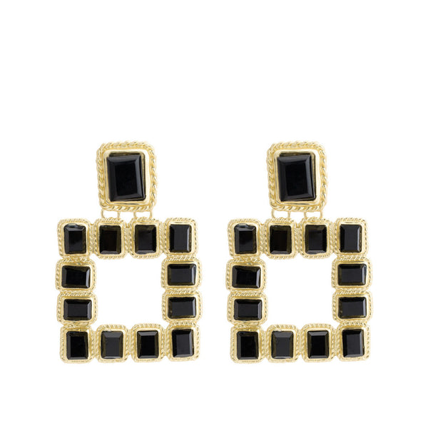 Privileged By J.c. Dossier Aztec Gold Statement Earrings
