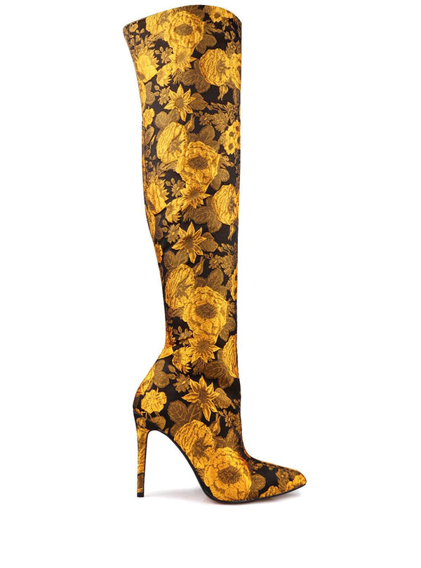 privileged by j.c. dossier Bambi Floral Print Boot - Statement Heels