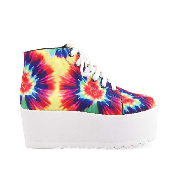 privileged by j.c. dossier Barletta Neon Tie-Dye Platform