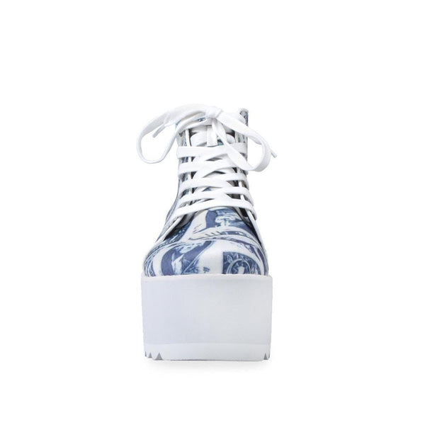 Privileged By J.c. Dossier Barletta Platform Sneakers In Money Print