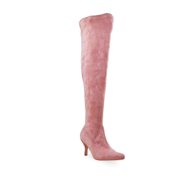 Privileged By J.c. Dossier Bayside Pink Vegan Suede Boot