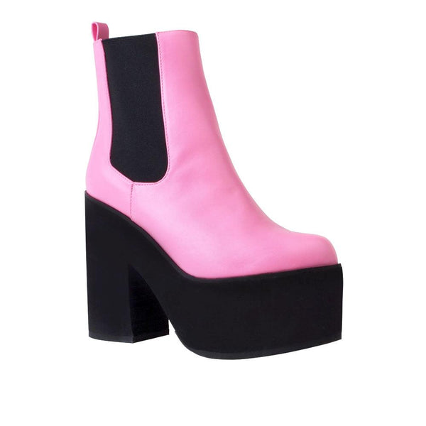 Privileged By J.c. Dossier Beaufort Pink Platform Bootie