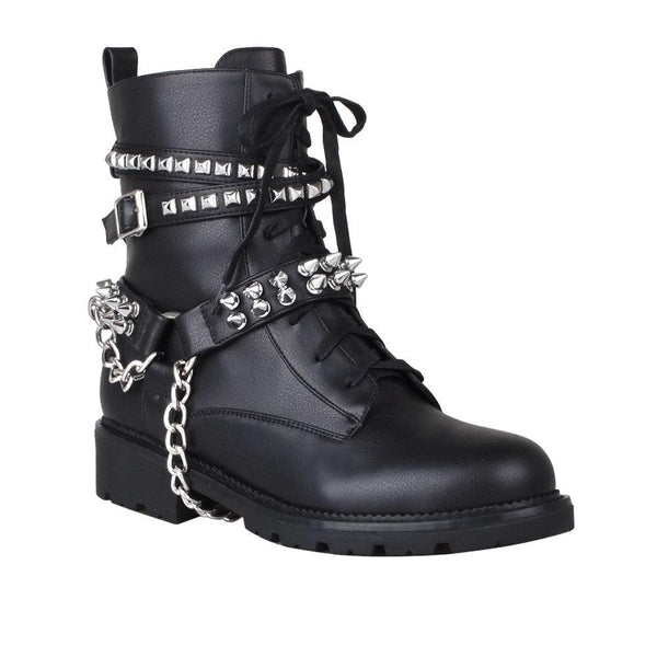 Privileged By J.c. Dossier Bellarose Black Studded Bootie