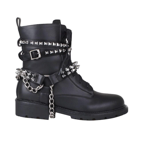 privileged by j.c. dossier Bellarose Black Studded Bootie