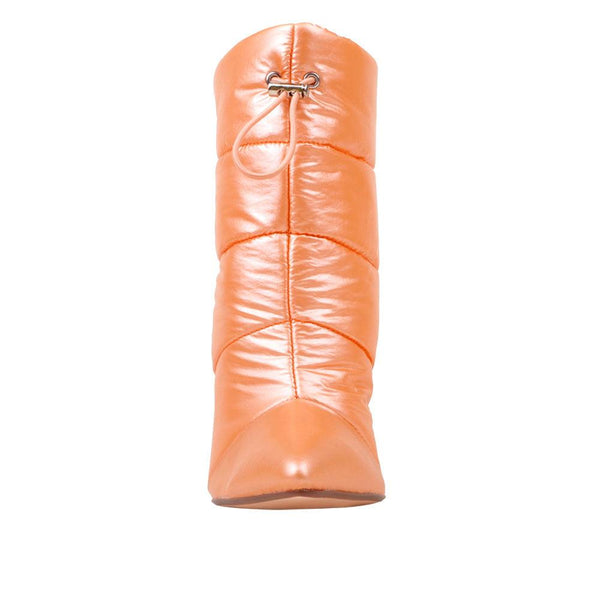 Privileged By J.c. Dossier Bernadette Orange Quilted Bootie