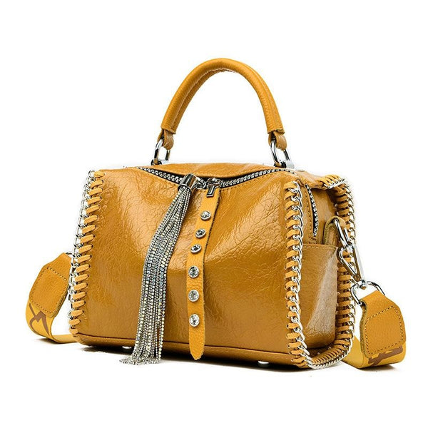 Privileged By J.c. Dossier Bertha Red Patent Leather Handbag