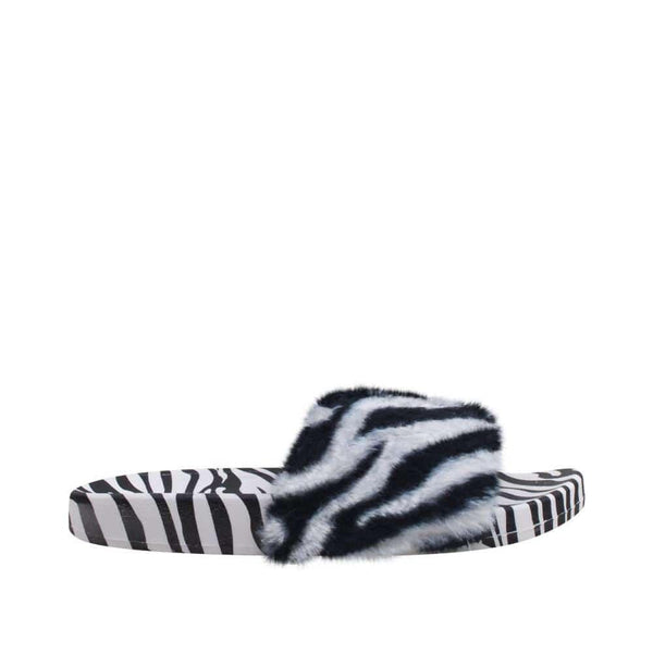 privileged by j.c. dossier Biaggio Zebra Faux Fur Flat - Bold & Comfy