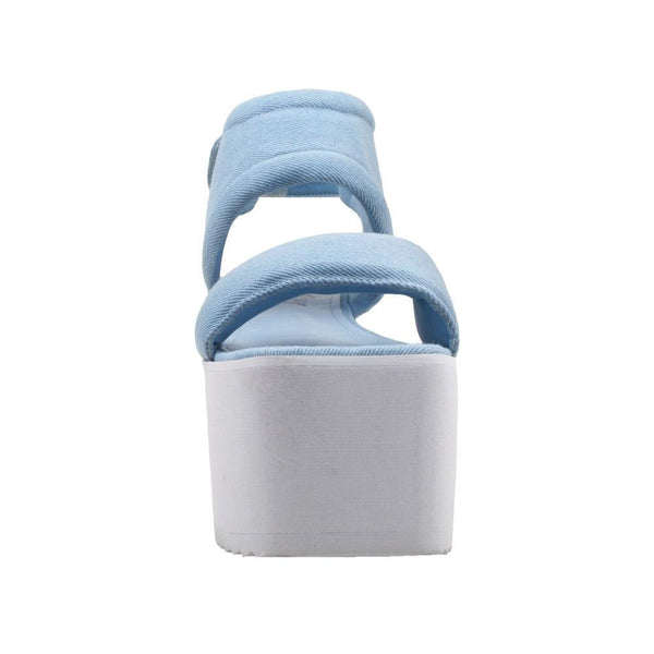 Privileged By J.c. Dossier Bibestie Blue Platform Sandals