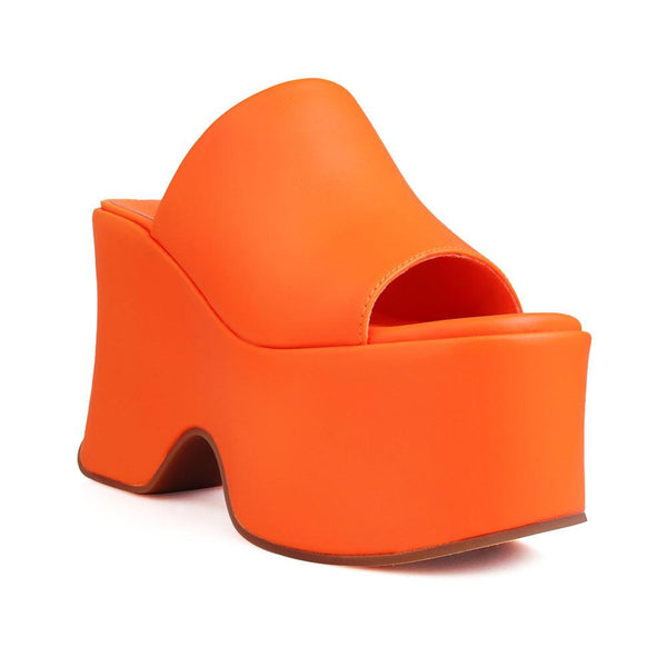Privileged By J.c. Dossier Bissell Orange Platform Sandal