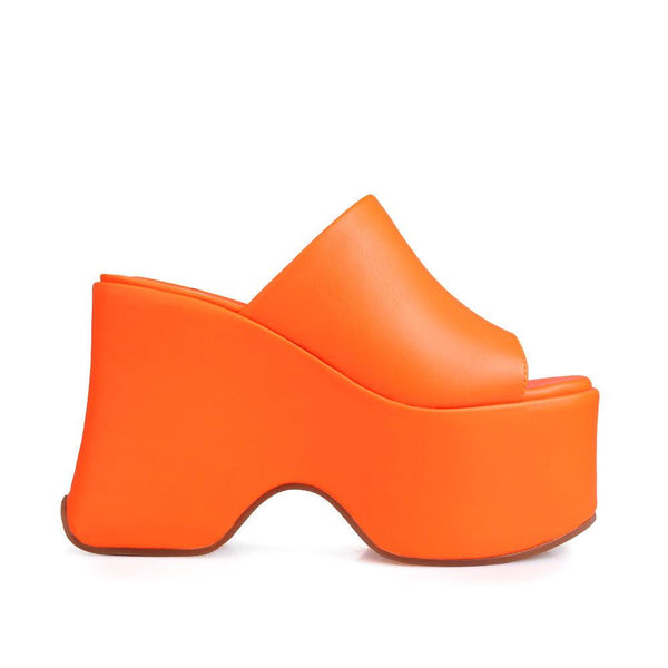 privileged by j.c. dossier Bissell Orange Platform Sandal