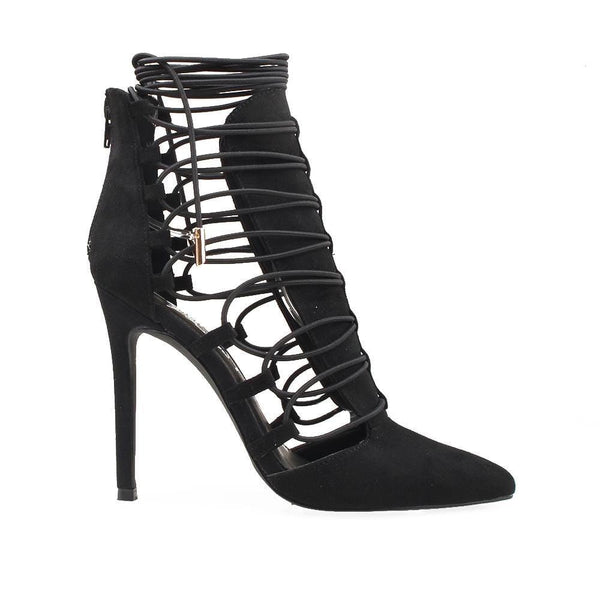 privileged by j.c. dossier Black Crispp Strappy Bootie