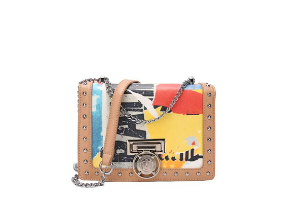 Privileged By J.c. Dossier Blake Medallion Handbag - Statement Colorblock