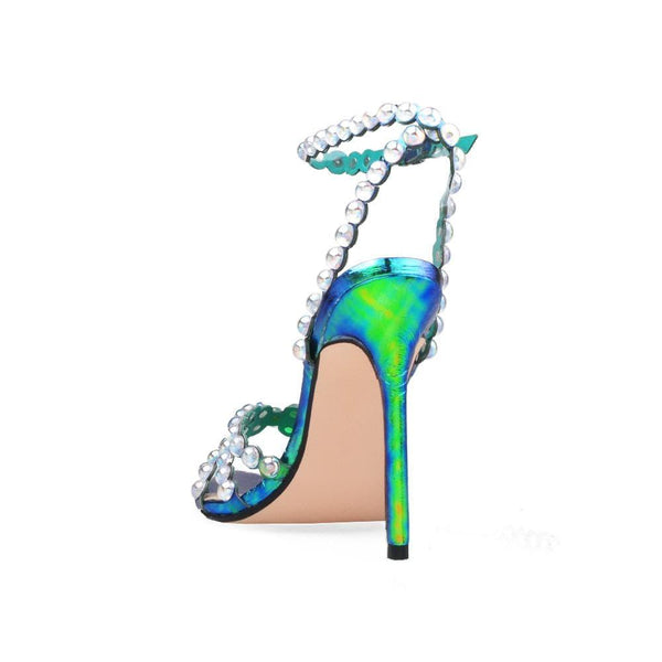 Privileged By J.c. Dossier Blanchey Pearl-Embellished Heel In Iridescent
