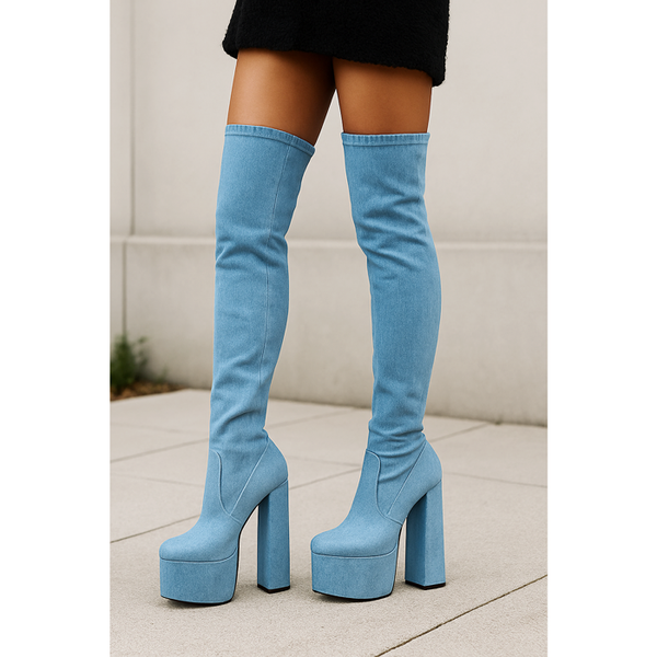 Privileged By J.c. Dossier Bodie Neon Pink Platform Boots
