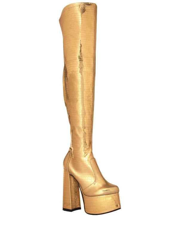 Privileged By J.c. Dossier Bodie Neon Pink Platform Boots