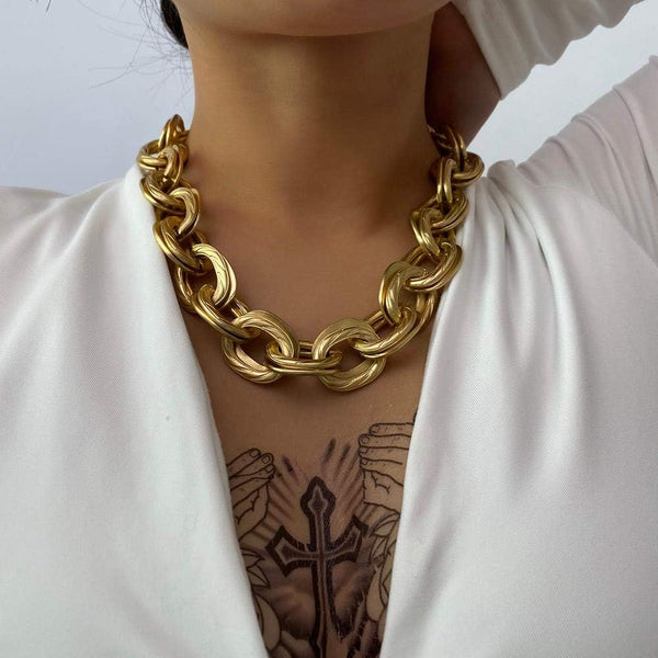 privileged by j.c. dossier Bold Gold Chunky Necklace