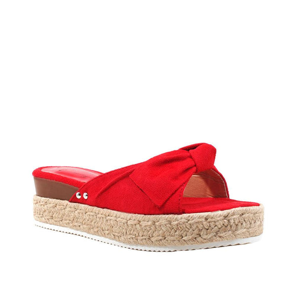 Privileged By J.c. Dossier Bold Red Katara Wedge Platform