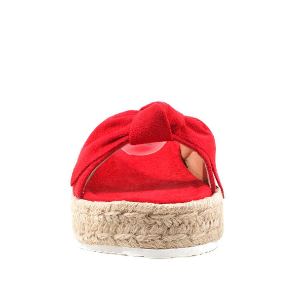Privileged By J.c. Dossier Bold Red Katara Wedge Platform