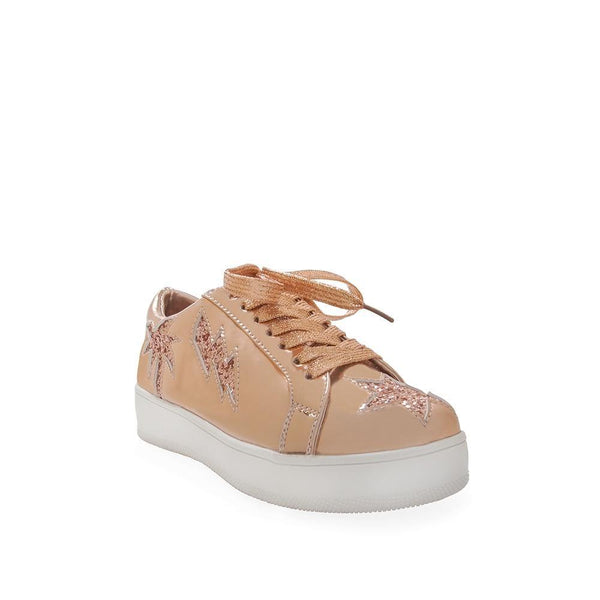 Privileged By J.c. Dossier Boom Glitter Sneaker In Rose Gold