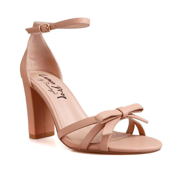 Privileged By J.c. Dossier Bowden Nude Heel | Bold Vegan Leather Heels