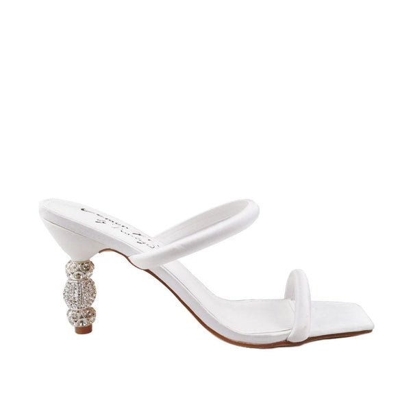 privileged by j.c. dossier Brennan White Rhinestone Heel