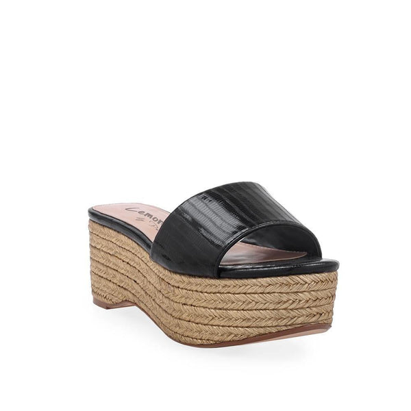 Privileged By J.c. Dossier Brescia Black Platform Espadrille