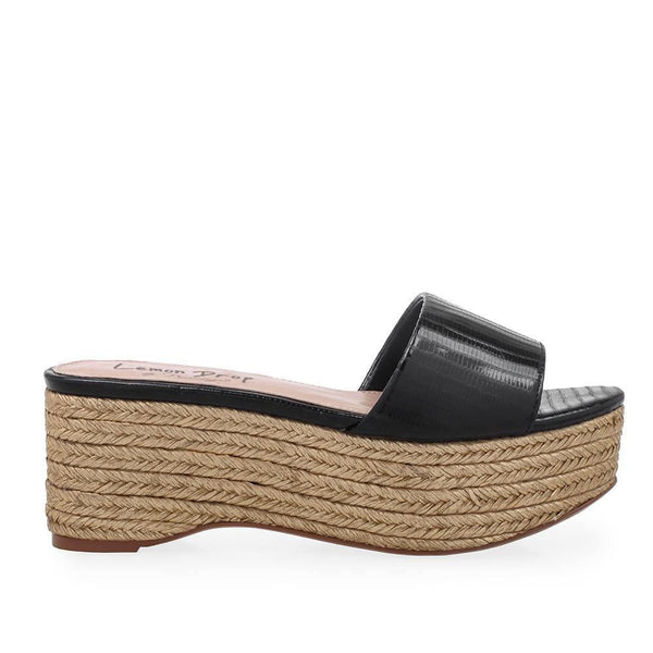 privileged by j.c. dossier Brescia Black Platform Espadrille