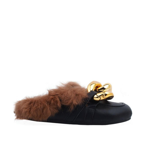 privileged by j.c. dossier Brick Brown Faux Fur Slide Flats