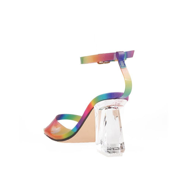 Privileged By J.c. Dossier Briela Rainbow Clear Heel