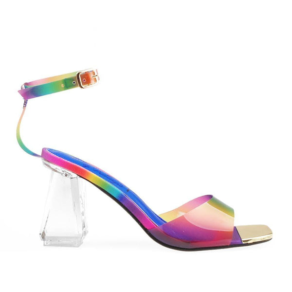 privileged by j.c. dossier Briela Rainbow Clear Heel