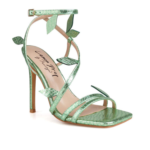 Privileged By J.c. Dossier Brielle Strappy Heel In Green
