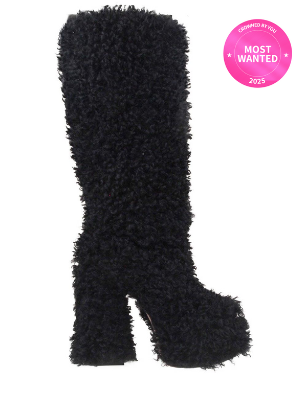 privileged by j.c. dossier Brinkley Brown Vegan Shearling Knee High Boot