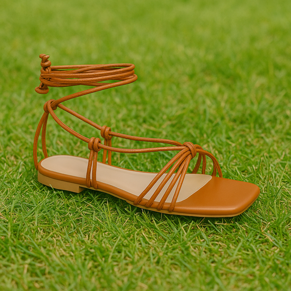 Privileged By J.c. Dossier Brycin Strappy Vegan Leather Flat Sandals