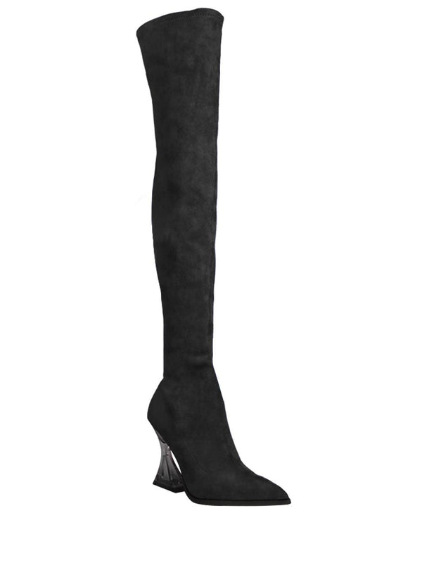 Privileged By J.c. Dossier Calypso Black Vegan Suede Boot