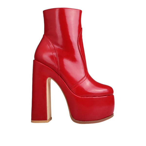 privileged by j.c. dossier Caputo Red Platform Bootie