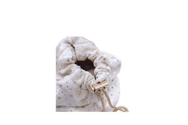 Privileged By J.c. Dossier Cassiopeia Metal Pearl Clutch